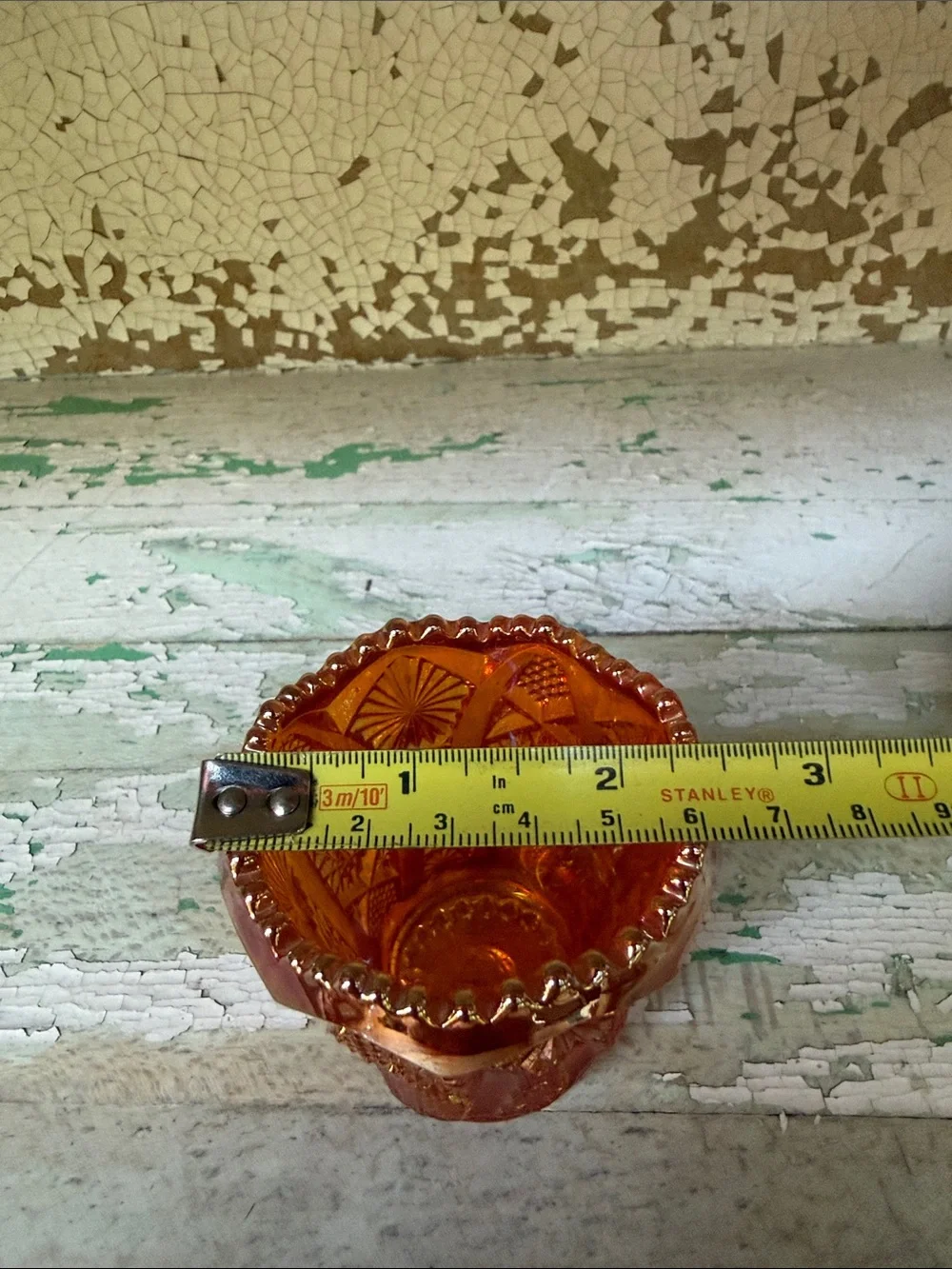 🌿Vintage Imperial Glass Co. Marigold Carnival Glass Toothpick Holder